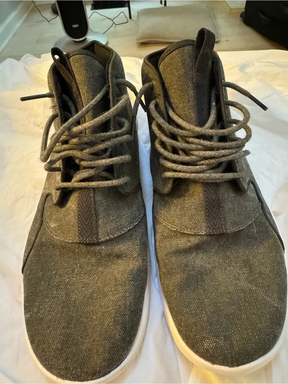 Nike Air Jordan Eclipse Chukka Black Canvas High To Sneakers Mens
